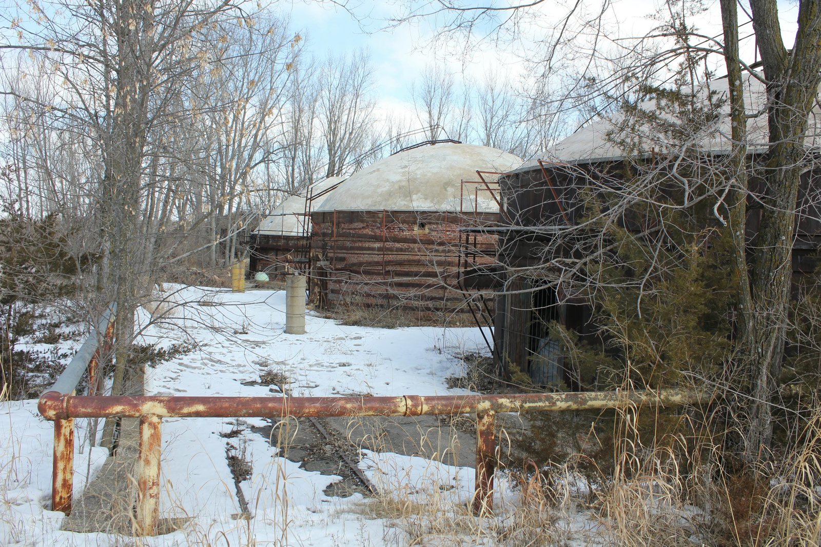 Brick kilns west of bridge